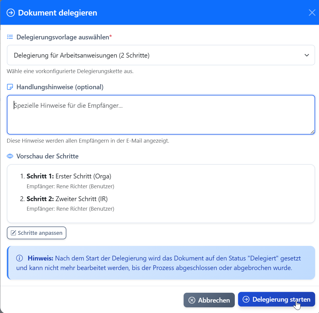 Delegierungsketten